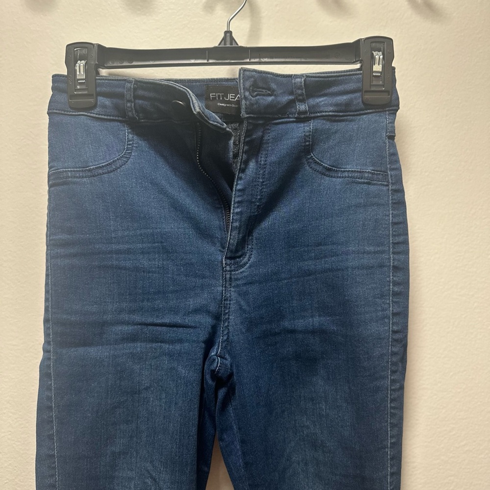 FITJEANS Women's Deep Blue Jeggings